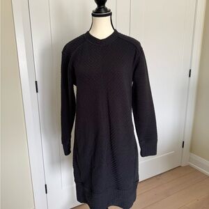 Lululemon Black Textured Knit Dress